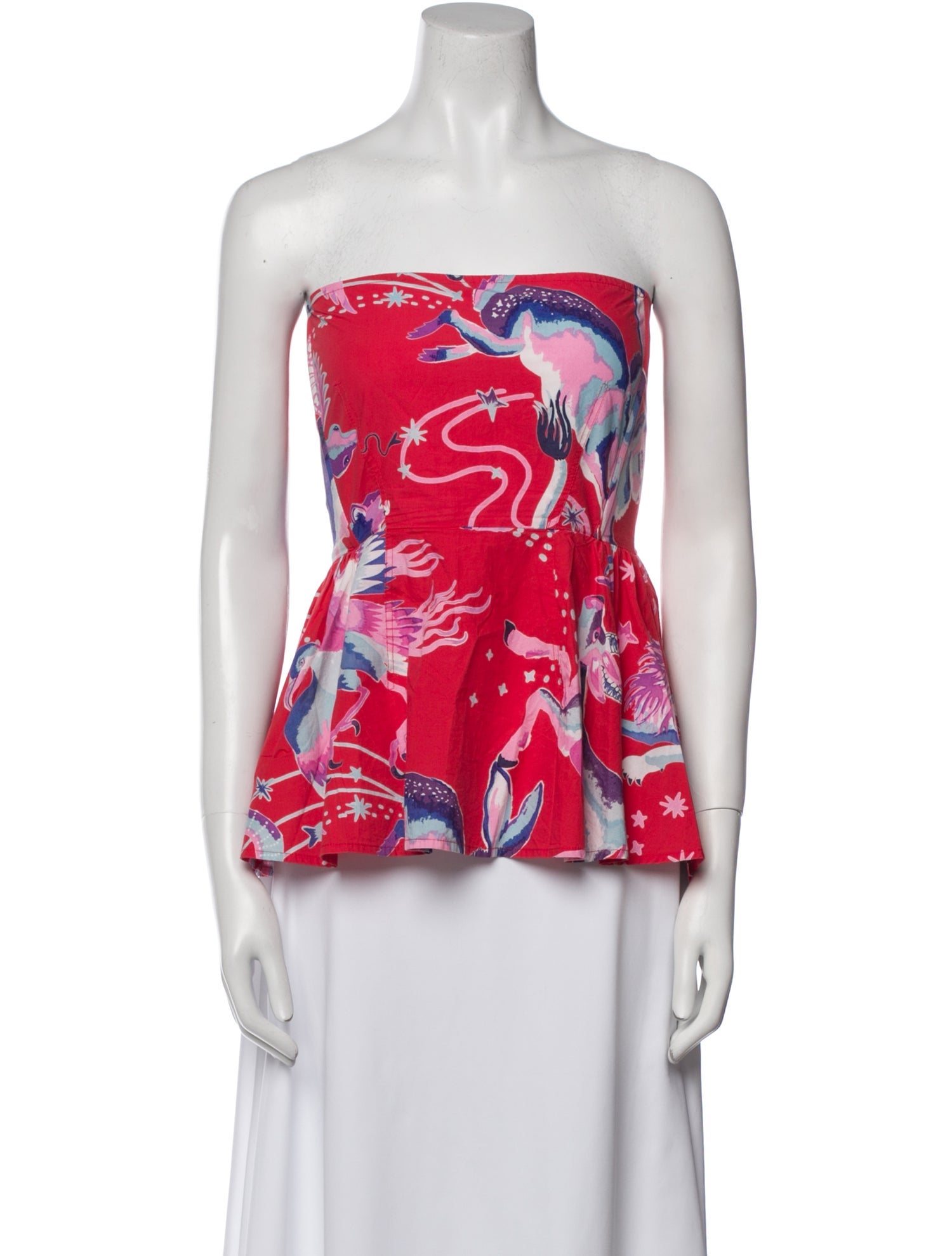 Banjanan Printed Strapless Top