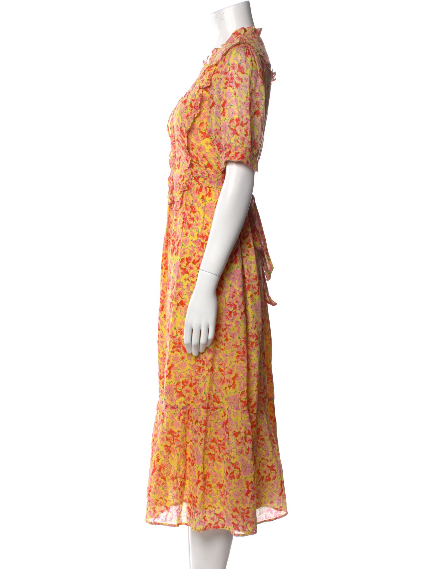 Banjanan Floral Print Midi Length Dress