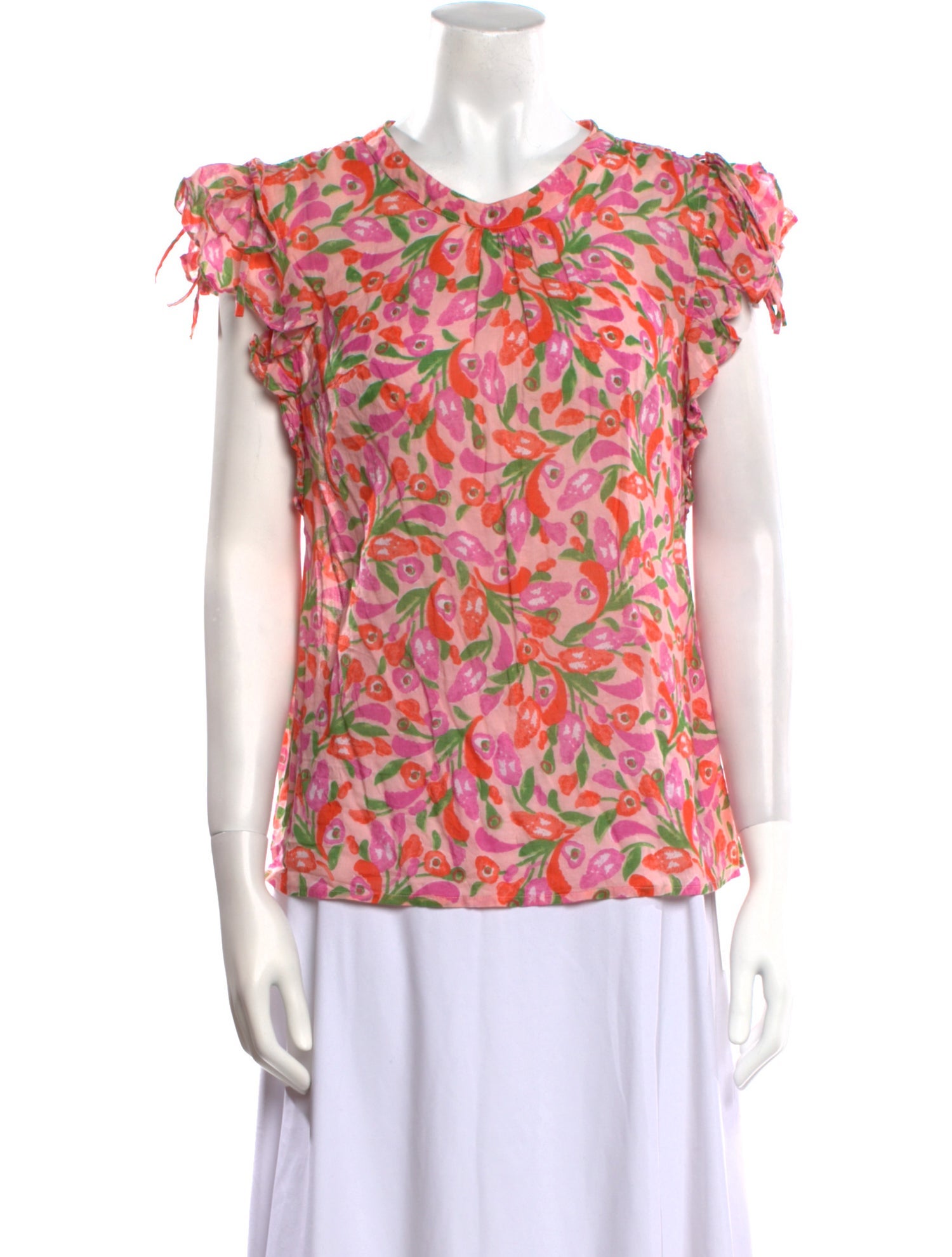 Banjanan Printed V-Neck Blouse