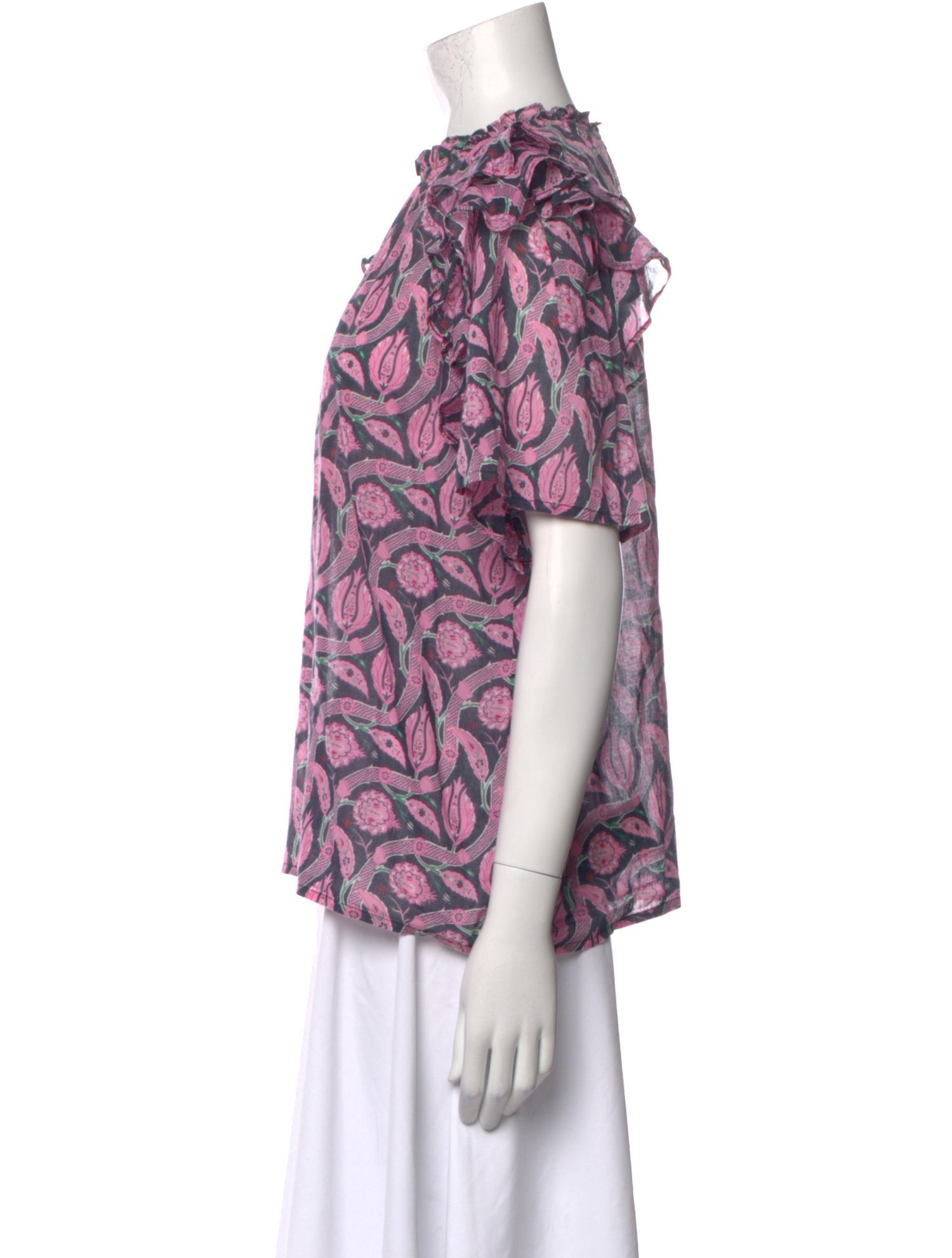 Banjanan Printed Crew Neck Blouse