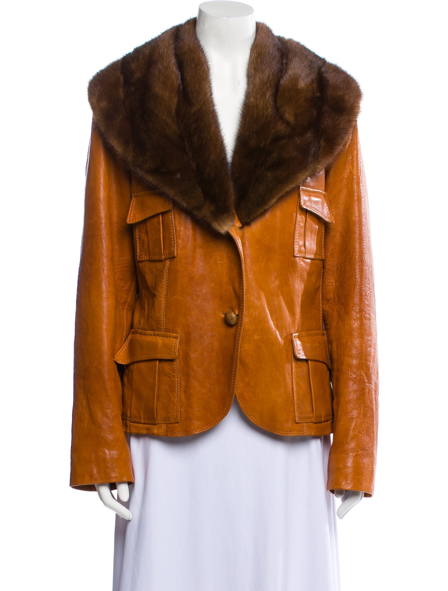 Benedetta Novi Leather Faux Fur Jacket