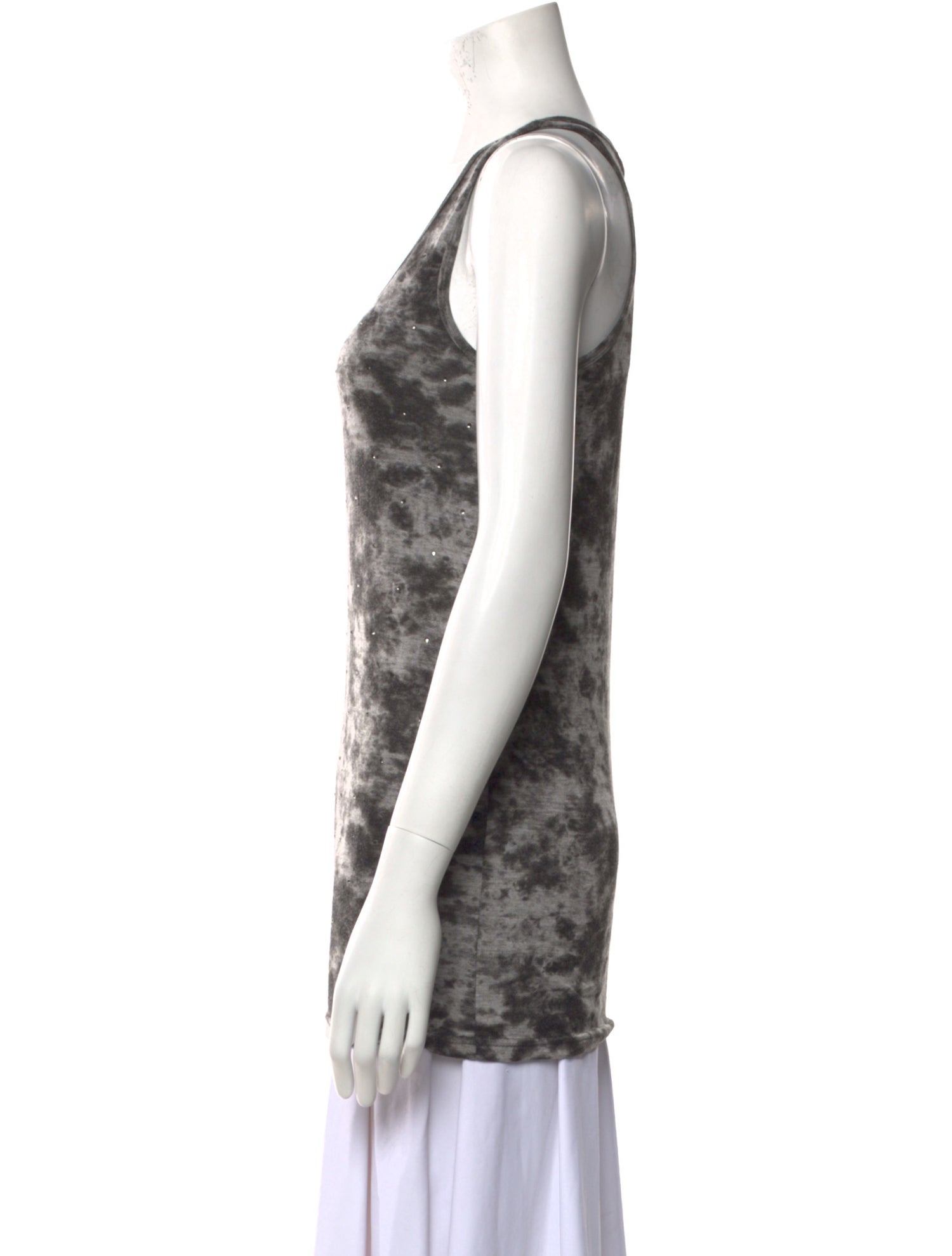 Born Printed Scoop Neck Top