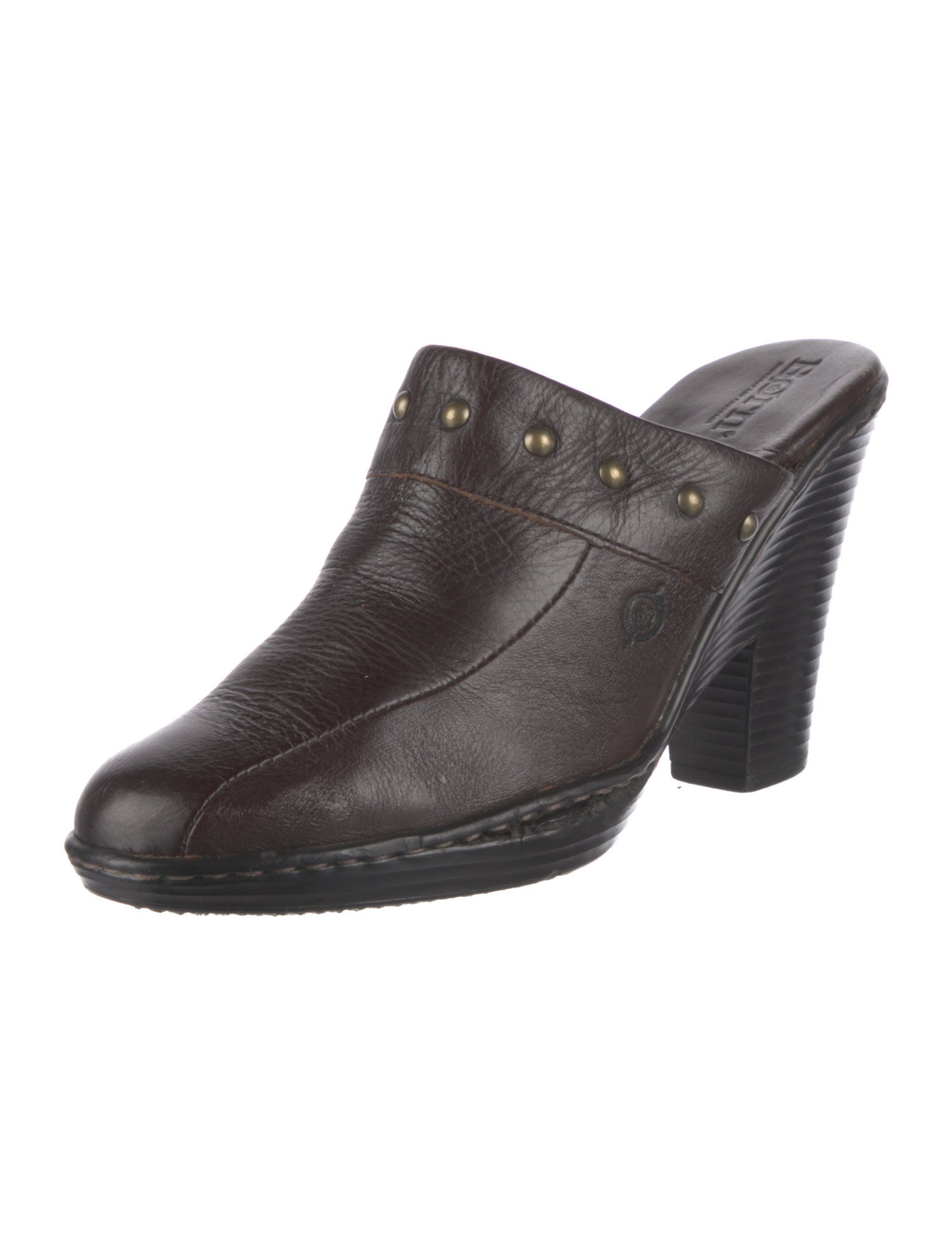 Born Leather Studded Accents Mules