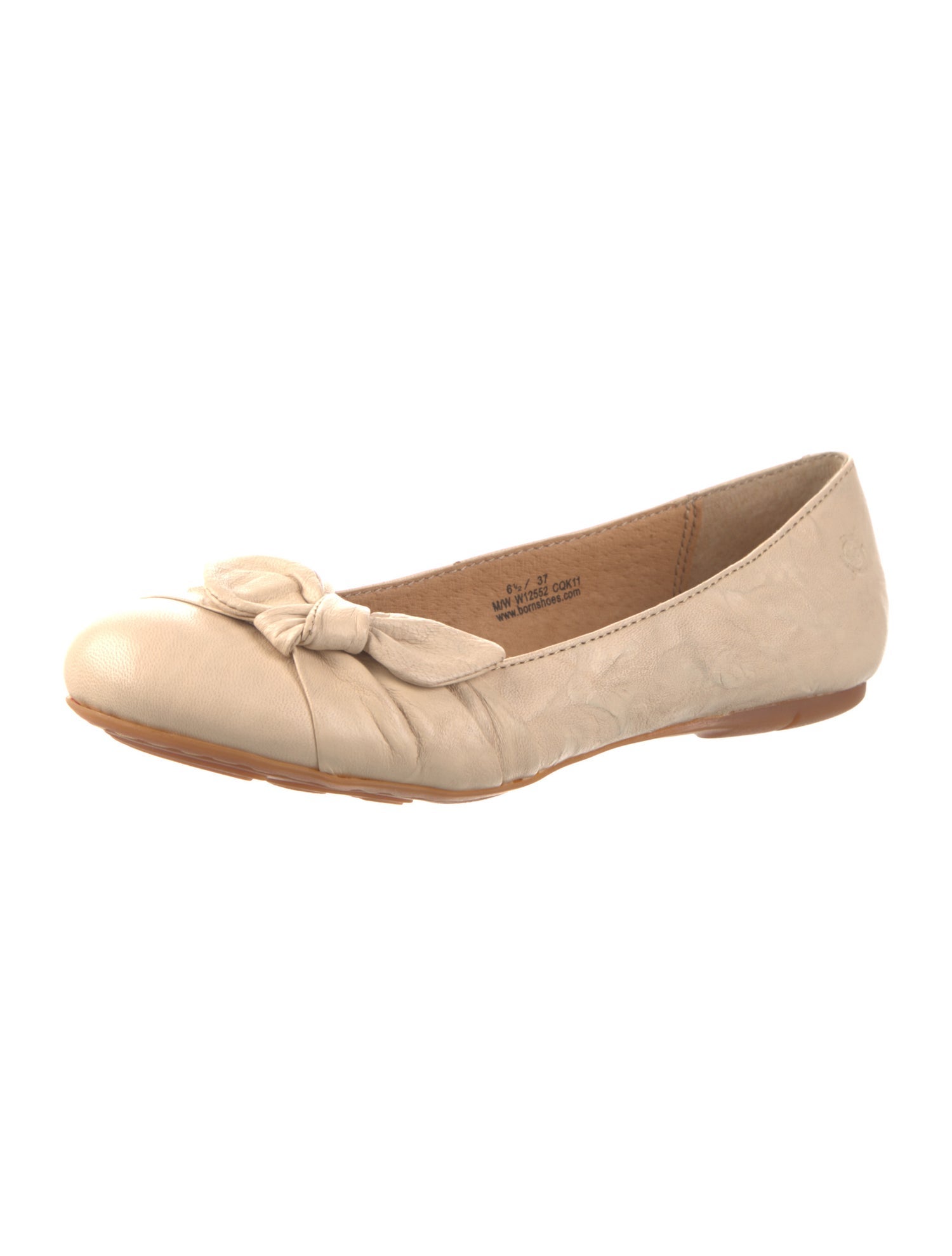 Born Leather Bow Accents Flats