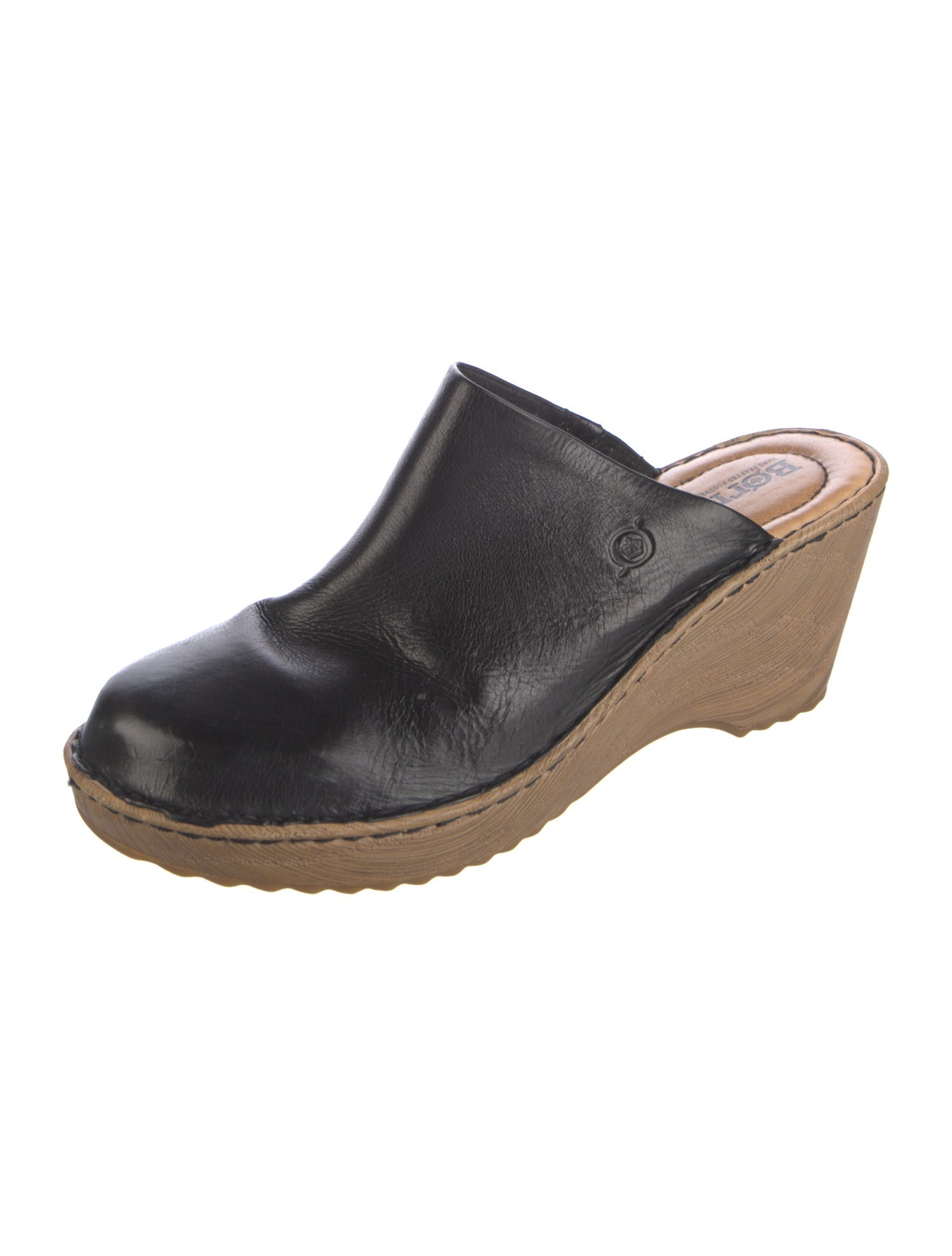 Born Leather Colorblock Pattern Mules