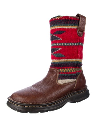 Born Leather Printed Sock Boots