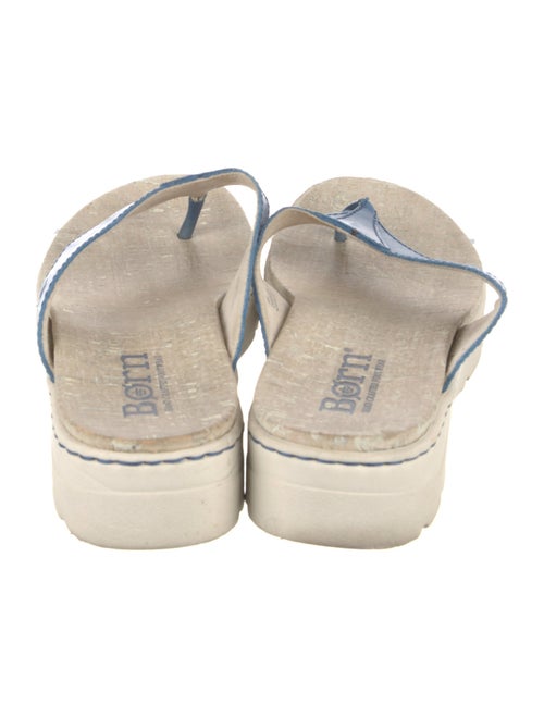 Born Leather Animal Print Flip Flops