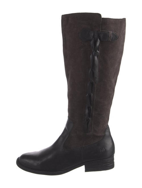 Born Leather Leather Trim Embellishment Riding Boots