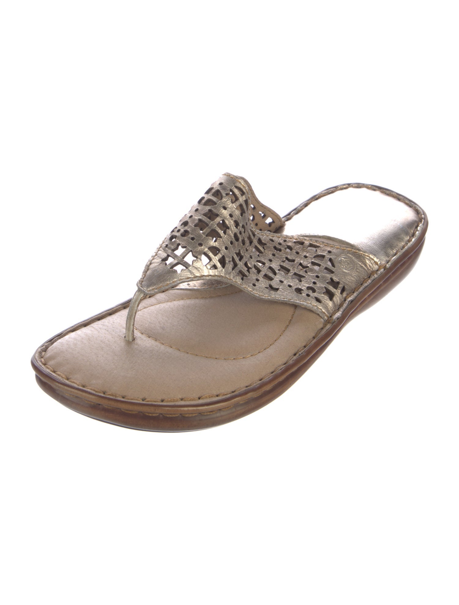 Born Leather Colorblock Pattern Slingback Sandals w/ Tags