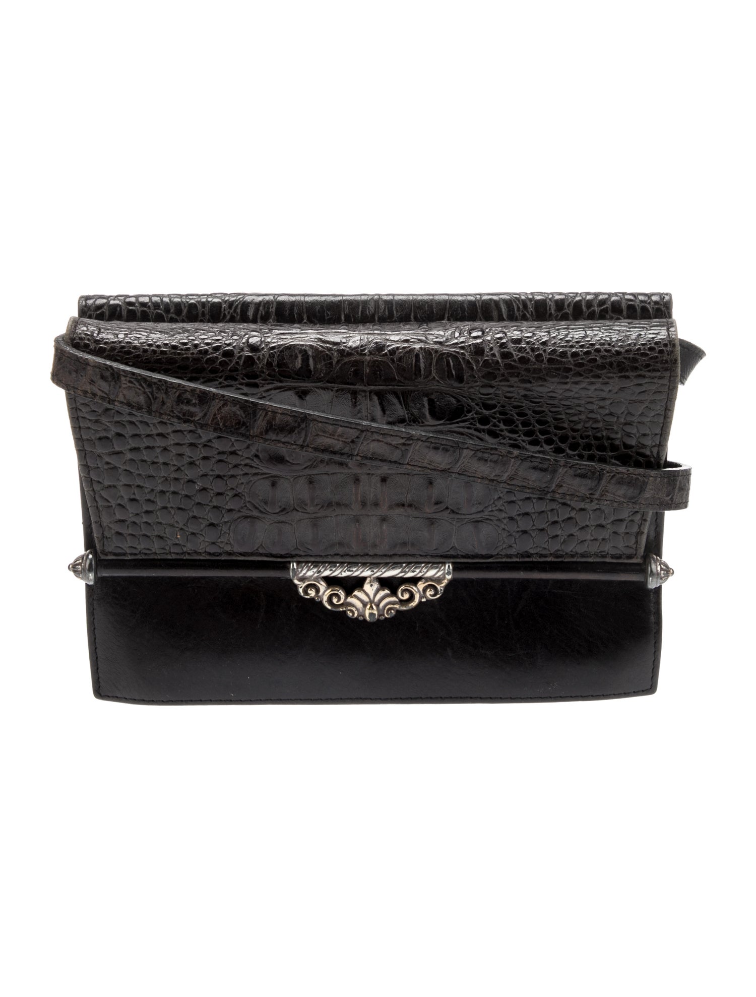 Brighton Alligator Trim Crossbody Bag