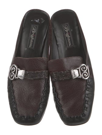 Brighton Leather Braided Accents Mules