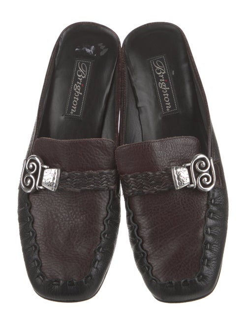 Brighton Leather Braided Accents Mules