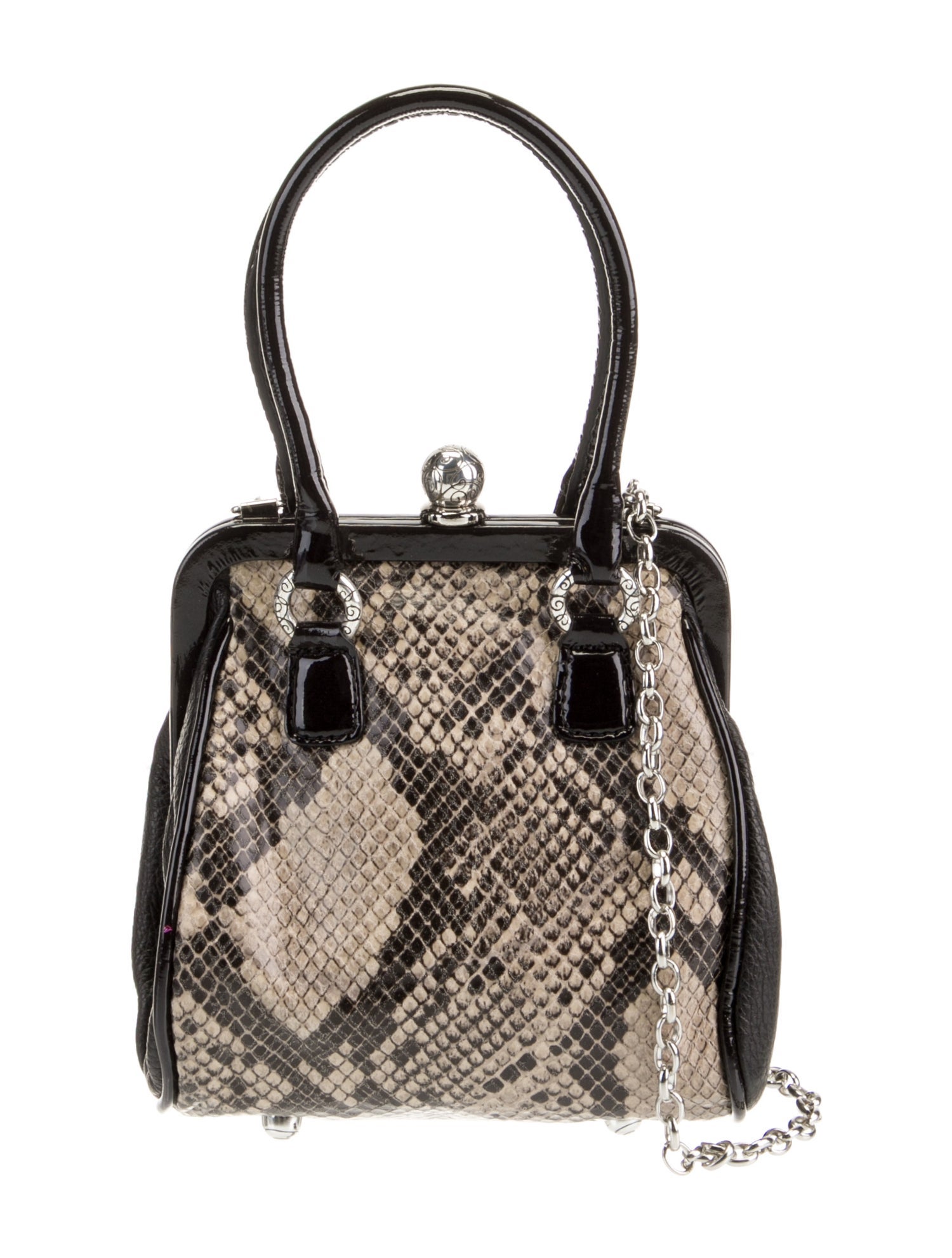 Brighton Embossed Leather Top Handle Bag