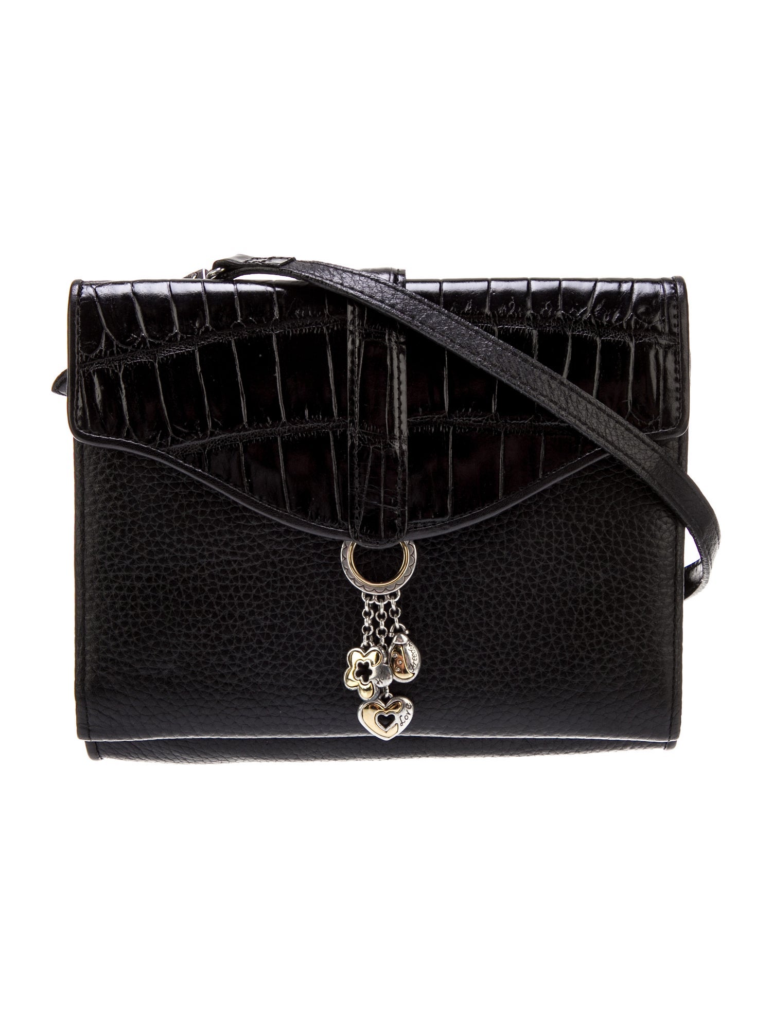 Brighton Leather Crossbody Bag Black Crossbody Bags, Handbags