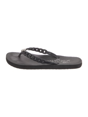 Brighton Rubber Crystal Embellishments Flip Flops