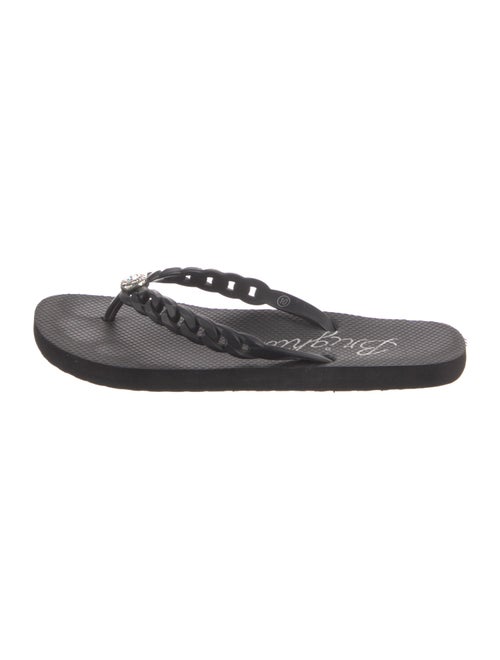 Brighton Rubber Crystal Embellishments Flip Flops
