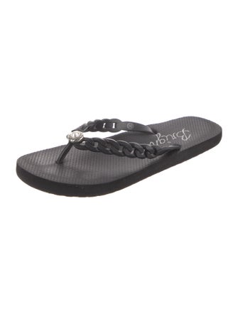 Brighton Rubber Crystal Embellishments Flip Flops