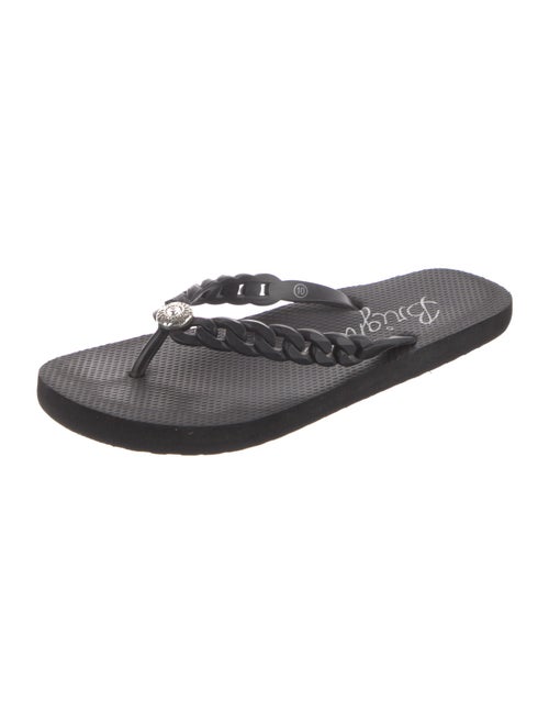 Brighton Rubber Crystal Embellishments Flip Flops