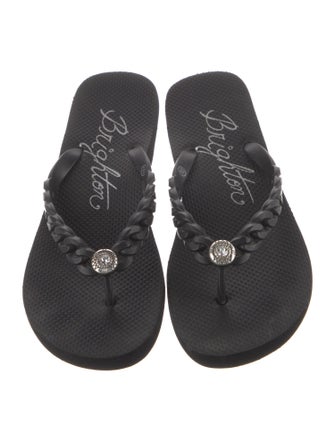 Brighton Rubber Crystal Embellishments Flip Flops