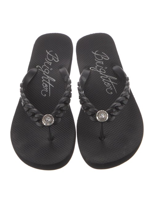 Brighton Rubber Crystal Embellishments Flip Flops