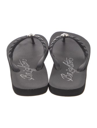 Brighton Rubber Crystal Embellishments Flip Flops