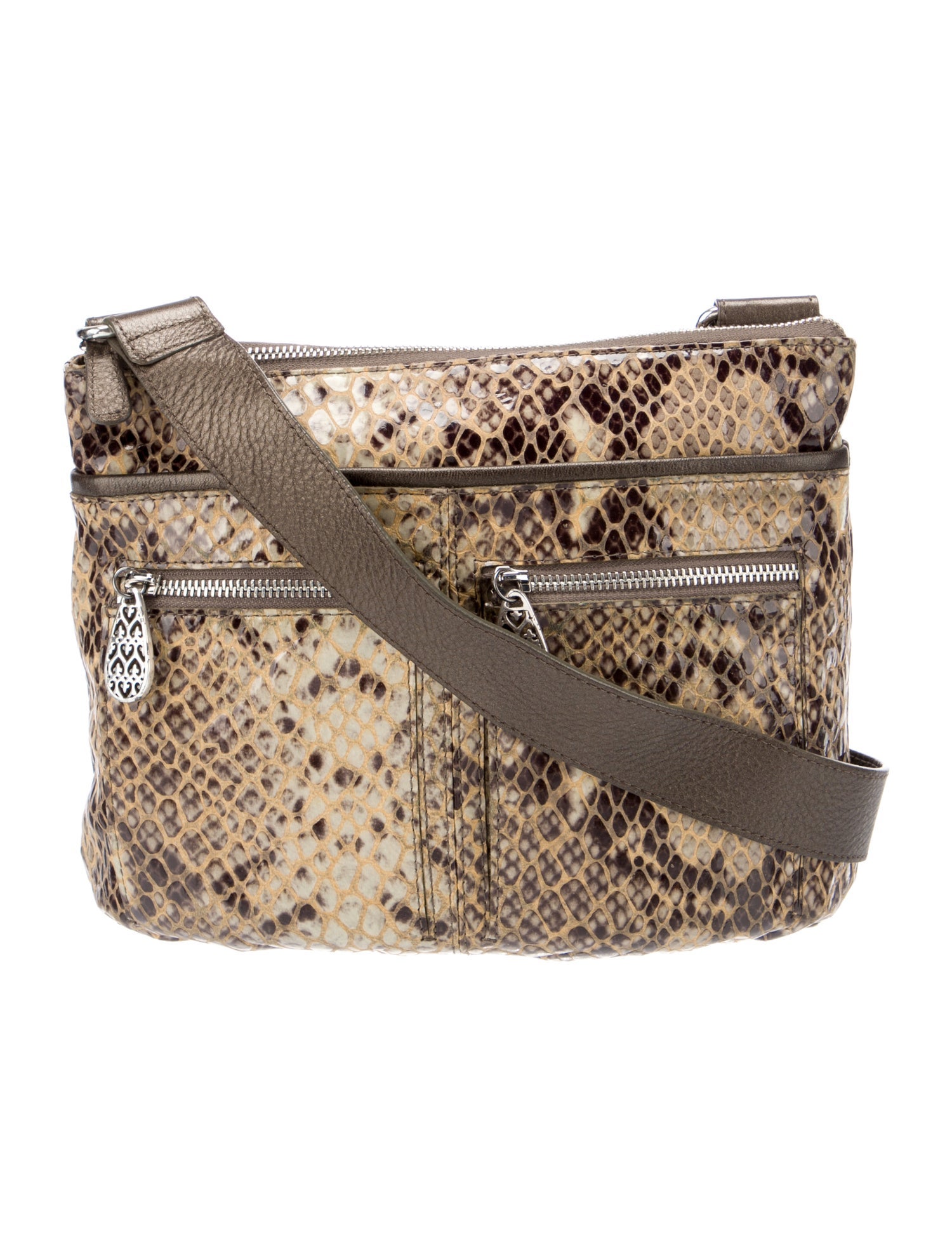 Brighton Patent Leather Messenger Bag