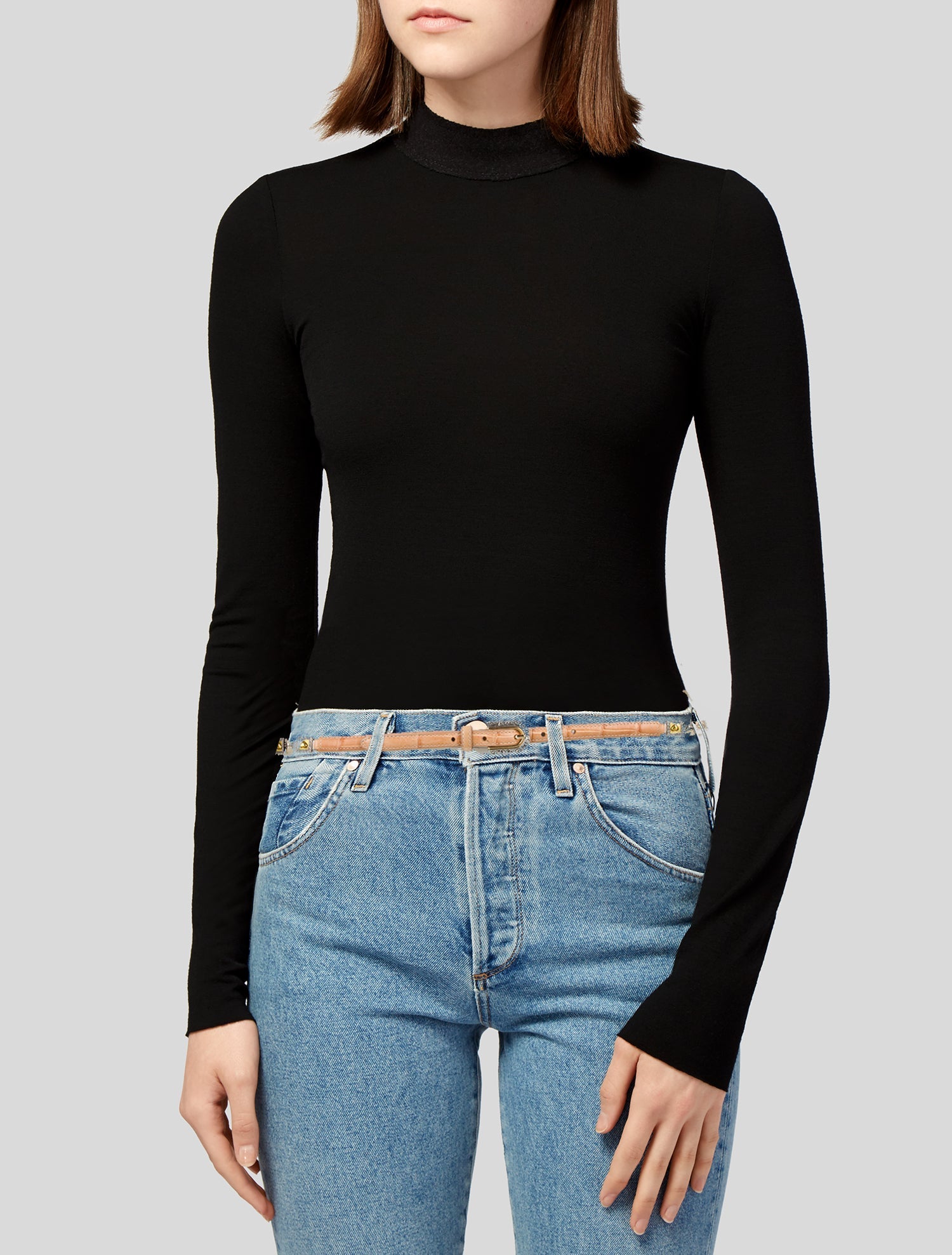 Brighton Skinny Embossed Leather Belt