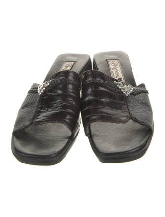 Brighton Leather Slides