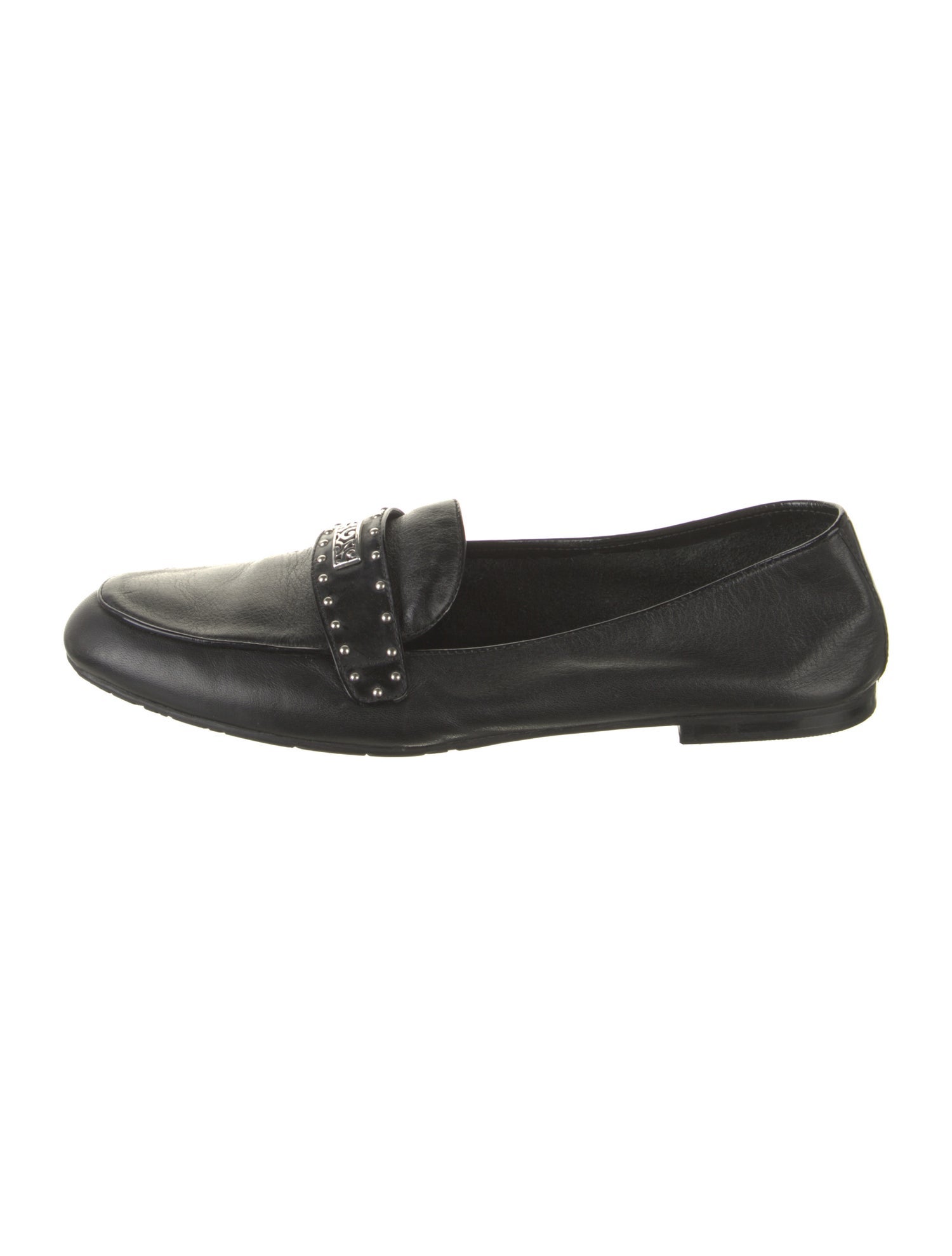 Brighton Leather Studded Accents Loafers