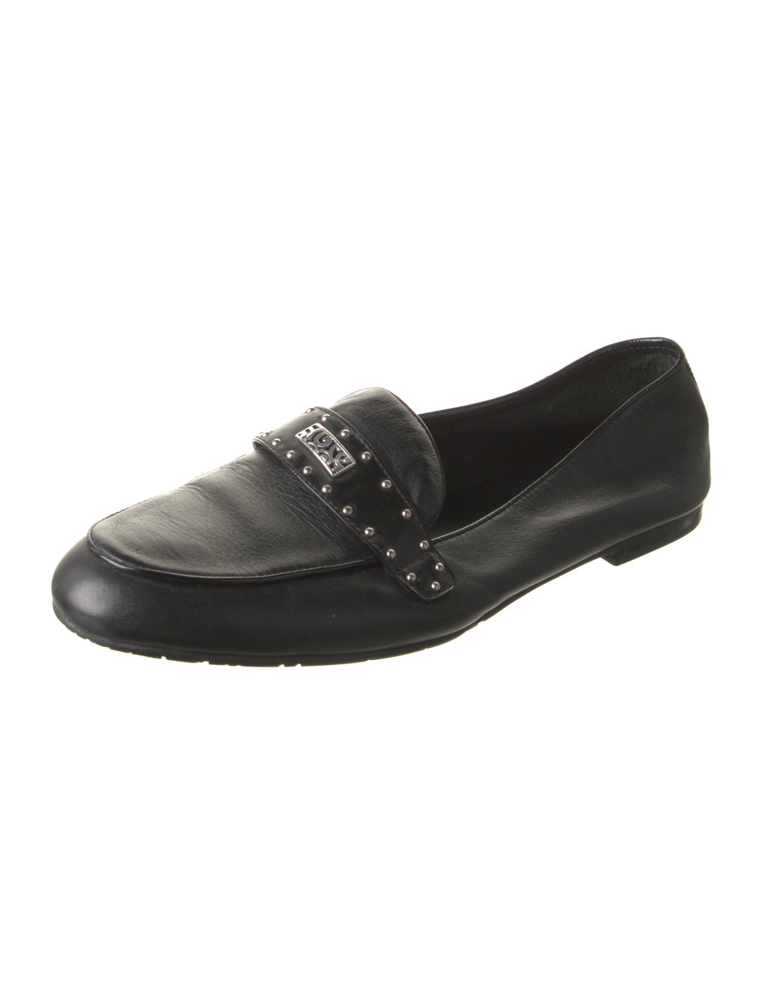 Brighton Leather Studded Accents Loafers