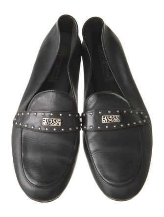 Brighton Leather Studded Accents Loafers
