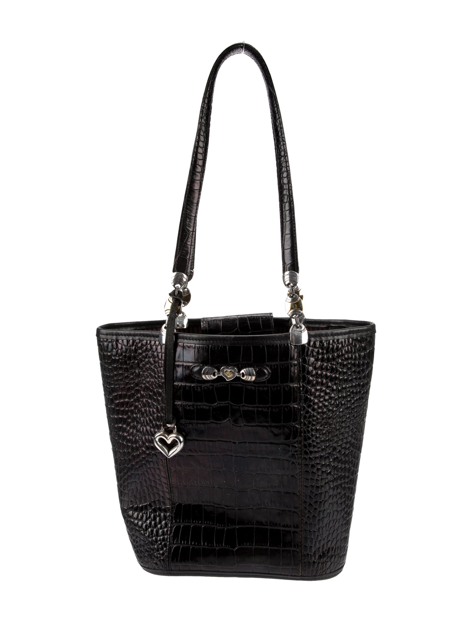 Brighton Embossed Leather Bucket Bag