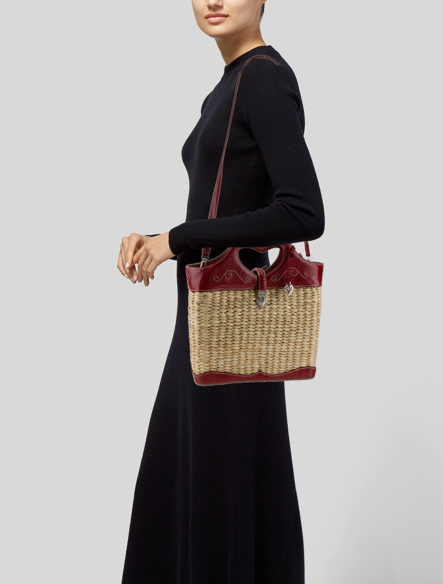 Brighton Raffia Top Handle Bag