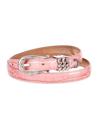 Brighton Skinny Embossed Leather Belt