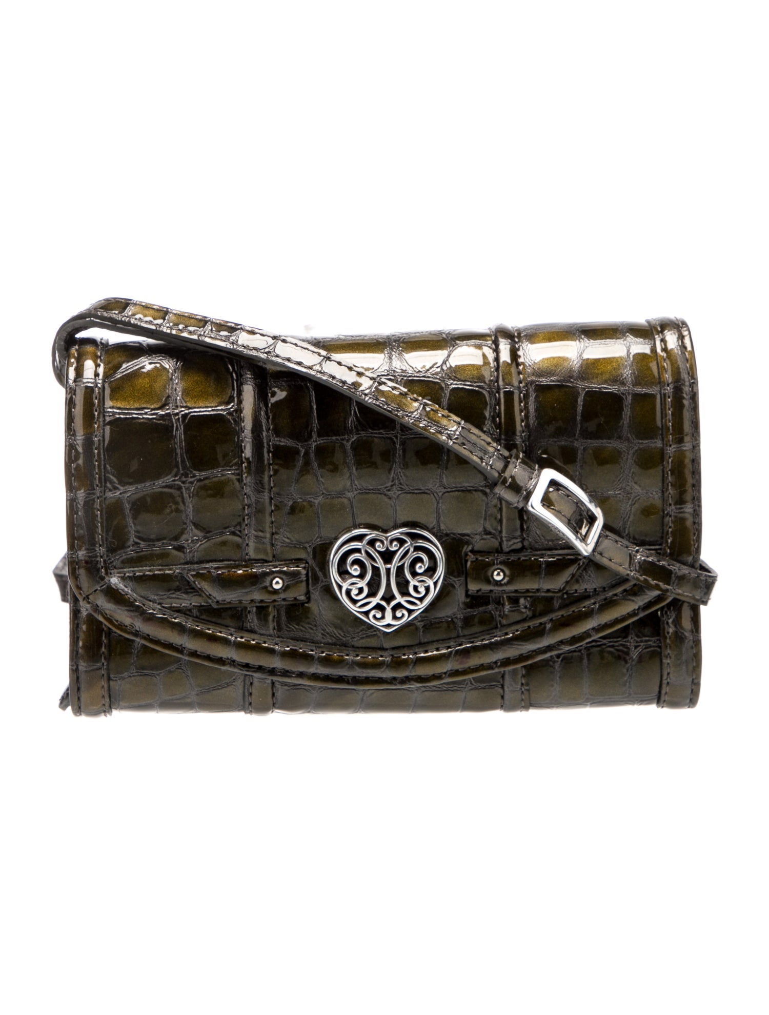 Brighton Embossed Leather Crossbody Bag