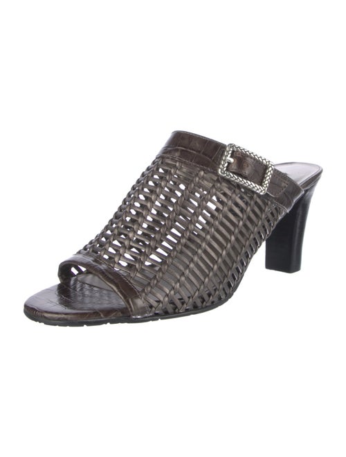 Brighton Embossed Leather Printed Slides