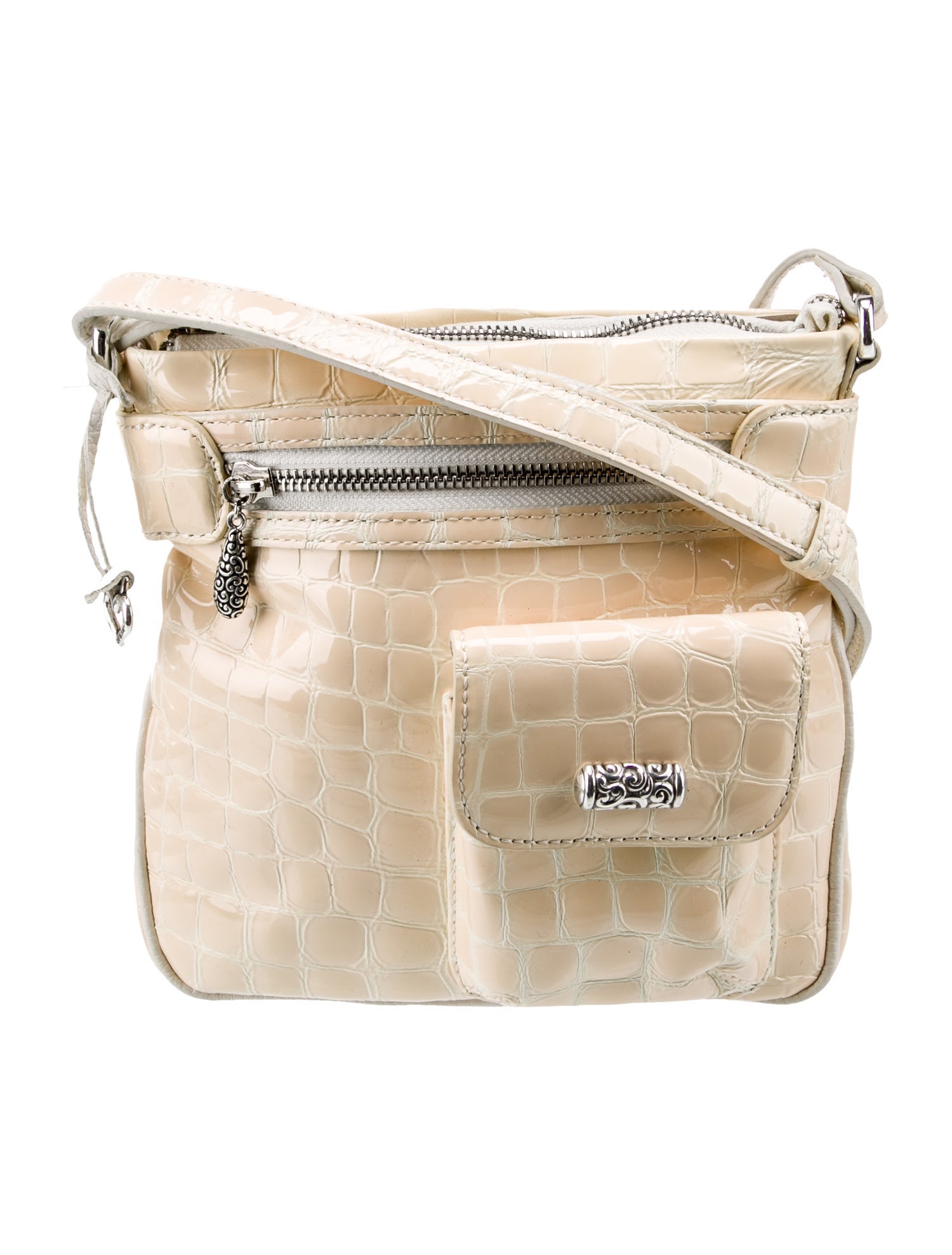 Brighton Embossed Leather Crossbody Bag