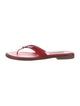 Brighton Embossed Leather Flip Flops