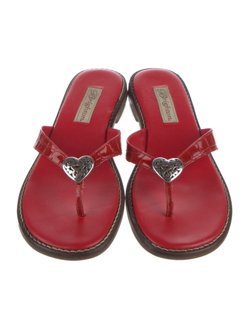 Brighton Embossed Leather Flip Flops
