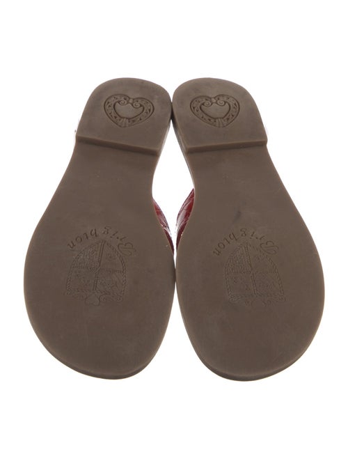 Brighton Embossed Leather Flip Flops