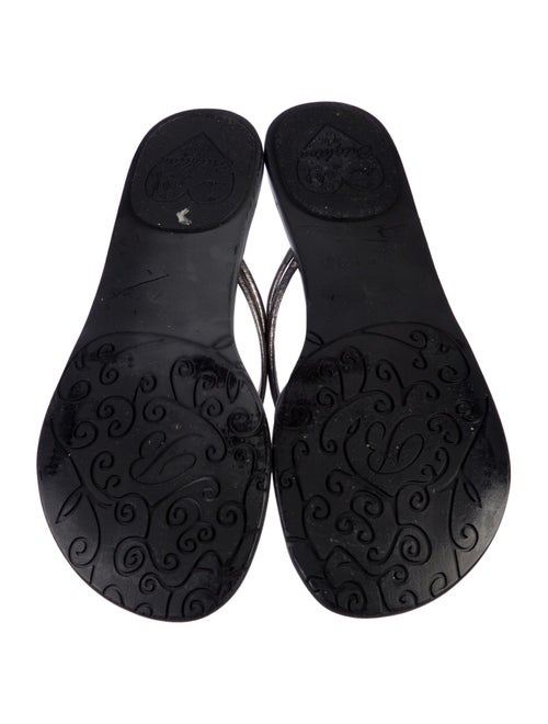 Brighton Leather Crystal Embellishments Slides