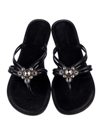 Brighton Leather Slides