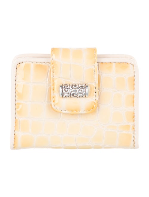 Brighton Leather Animal Print Compact Wallet