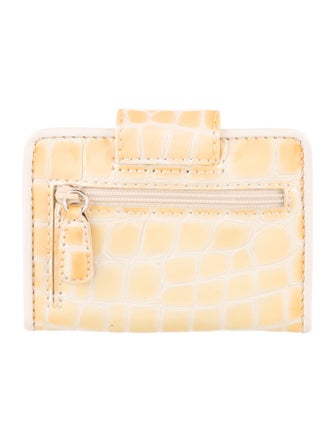 Brighton Leather Animal Print Compact Wallet