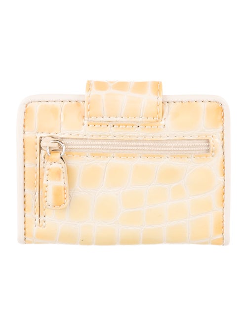 Brighton Leather Animal Print Compact Wallet