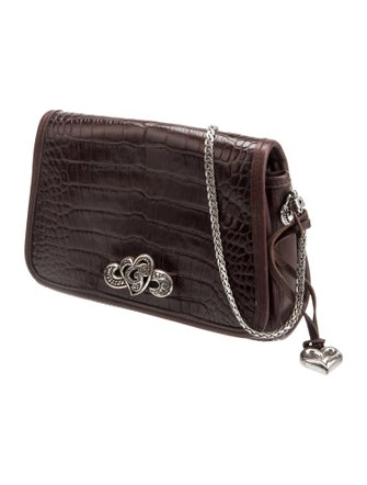 Brighton Embossed Leather Crossbody Bag