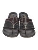 Brighton Leather Colorblock Pattern Slides