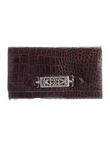 Brighton Wallets Embossed Leather Bifold Wallet