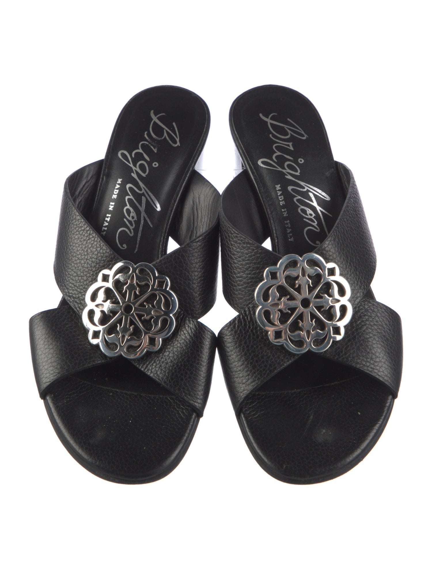 Brighton Leather Cutout Accent Slides