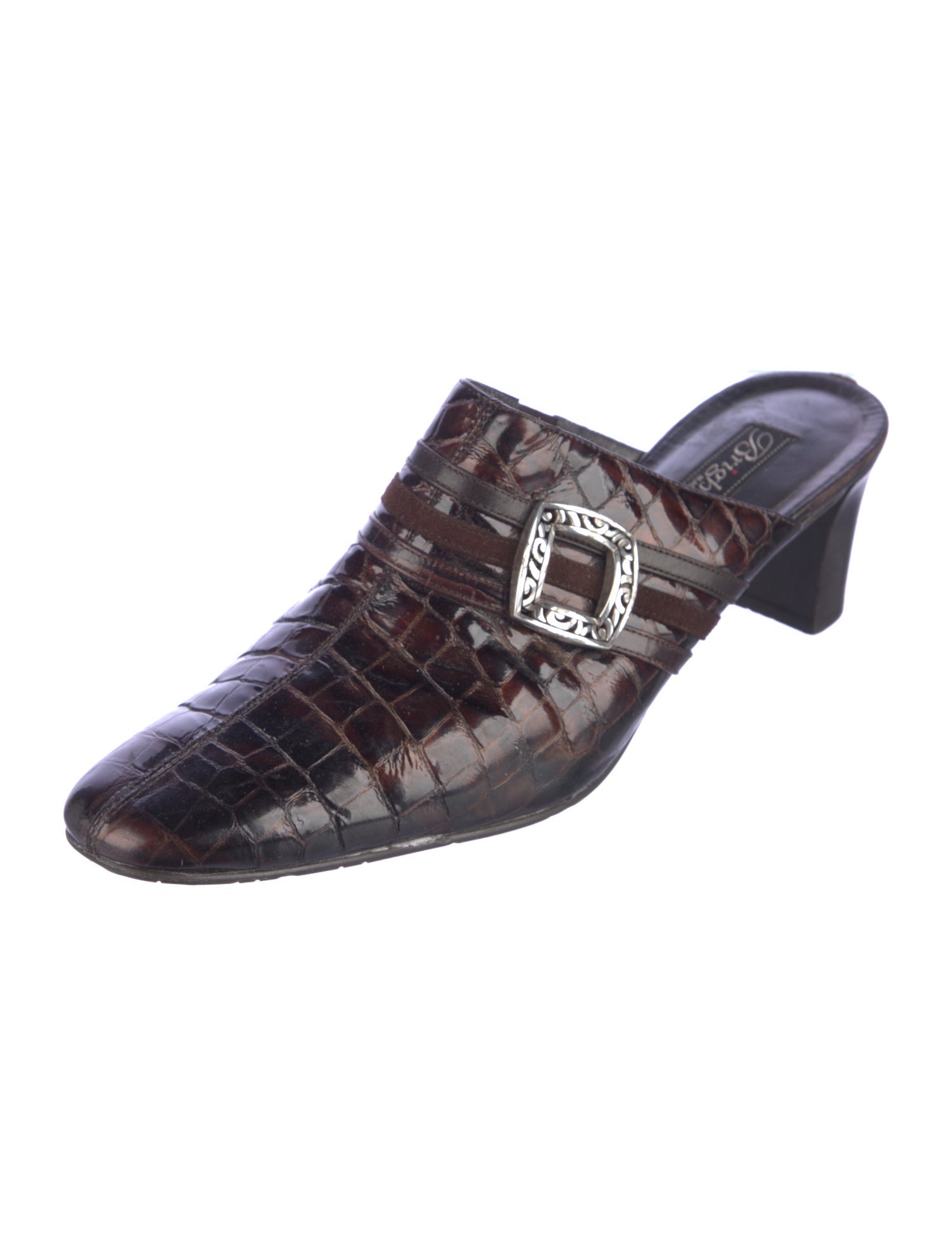 Brighton Patent Leather Printed Mules